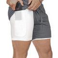 Shorts Para Treino 2 em 1 Esporte Air Effect 673 Direct Ofertas Cinza Escuro M 