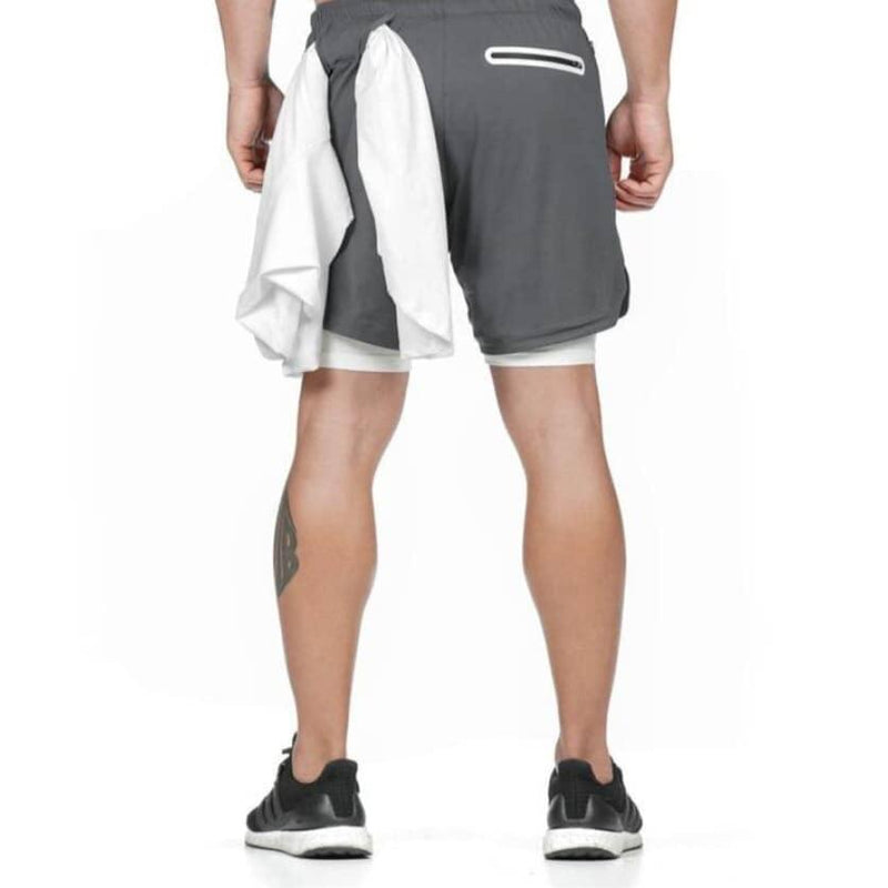 Shorts Para Treino 2 em 1 Esporte Air Effect 673 Direct Ofertas Cinza Escuro Modelo 2 M 