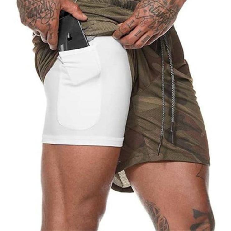 Shorts Para Treino 2 em 1 Esporte Air Effect 673 Direct Ofertas Verde Camuflado M 