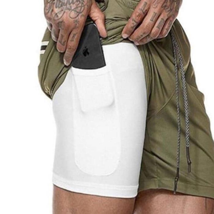 Shorts Para Treino 2 em 1 Esporte Air Effect 673 Direct Ofertas Verde Exército M 